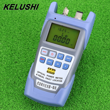 KELUSHI All-IN-ONE FTTH Fiber optical power meter -70 to +6 or 10dBm and 1mw 5km Fiber Optic Cable Tester Visual Fault Locator