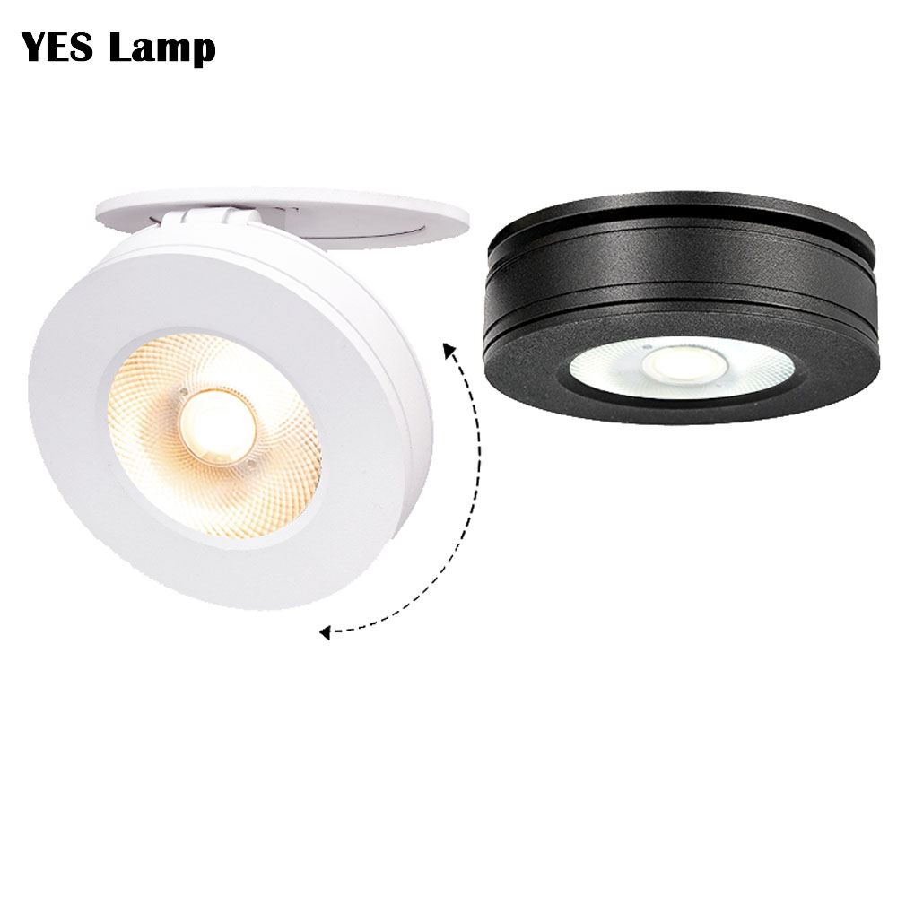 LED downlight 5W 7W 10W 12W Foldable dimmable Recessed rotatable built in COB Spot light Surface mount Downlight 110V 220V