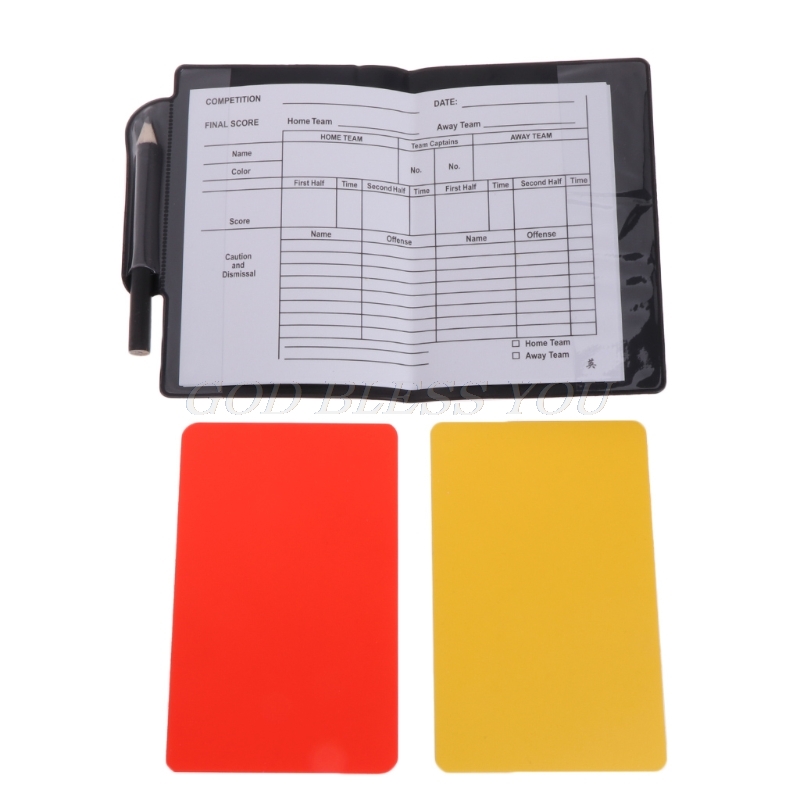New Sport Football Soccer Referee Wallet Notebook with Red Card and Yellow Card Team Sports Soccer Entertainment Drop Shipping