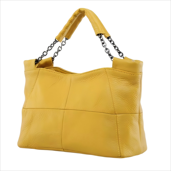 Leather women's chain shoulder bag