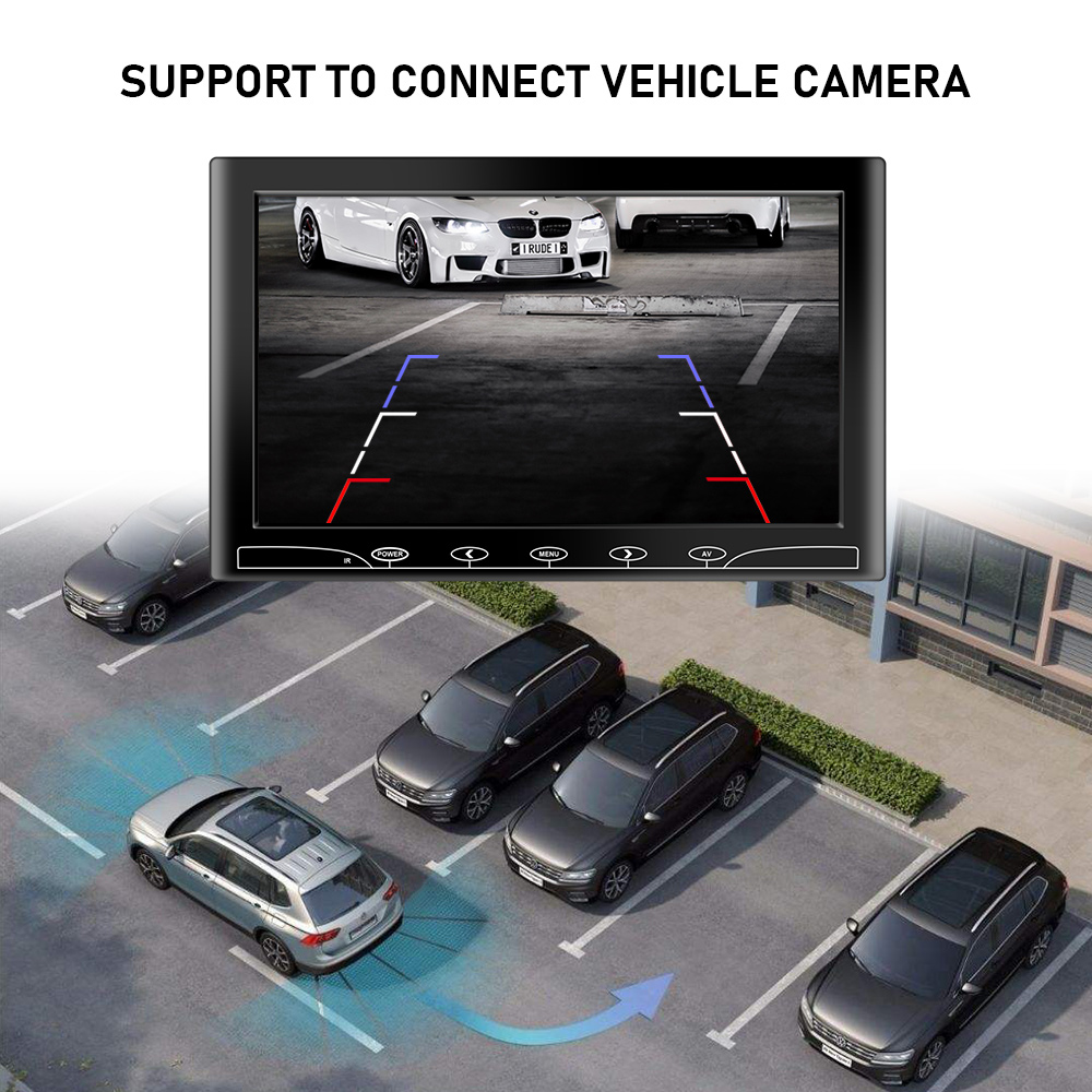 10 Inch Car LCD Monitor HD HDMI/VGA/AV TV&PC DVD Player Camera Car Rear View Headrest Monitor Parking Rearview System