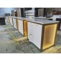 Stainless Steel Display Showcase Wooden Lacquered Storge