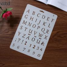 Plastic Graveer Stencils English Alphanumeric Pattern Engraving Templates Hollow Ruler Drawing Template Stationery Drawing Decor