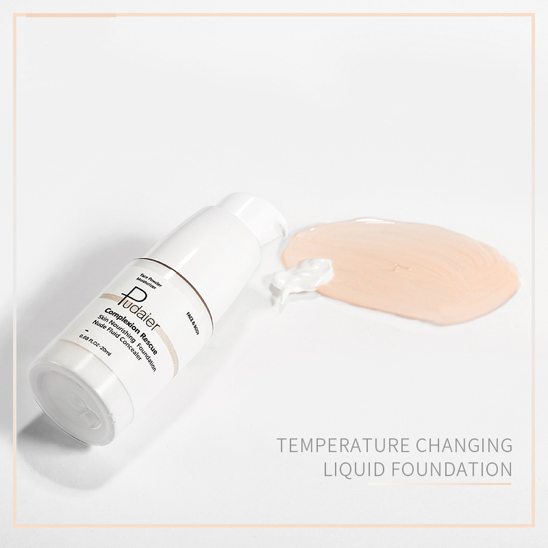 Temperature Changing Foundation Makeup Base Nude Liquid Concealer Complexion Rescue Long Lasting Makeup Nourishing Foundation