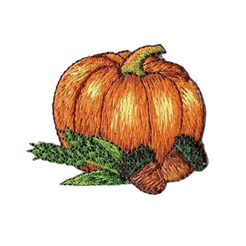 Thanksgiving Harvest Pumpkin With Acorns Patch