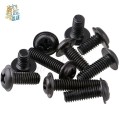 50Pcs M2 M2.5 M3 M4 PWM DIN967 Black Pan Padded Screws Referral Computer Case Chassis Fixed Motherboard Screws With Pad