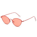 Fashion Cat-Eye Small Frame Colorful Sunglasses Men And Women Fashionable Metal Sunglasses