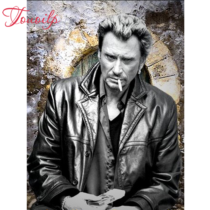 TOUOILP Full Square/Round Drill 5D DIY Diamond Painting"johnny hallyday"3D Embroidery Cross Stitch Mosaic Rhinestone Home Decor