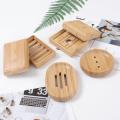 1PC Natural Wood Bamboo Soap Dish Tray Case Bathroom Storage Soap Box Kitchen Bath Clean Shower Holder Soap Dish Plate