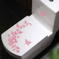 1Pc Decorative Butterfly Flower Vine Toilet Wall Sticker Removable Art Decals Waterproof Home Bathroom Living Room Decor Sticker