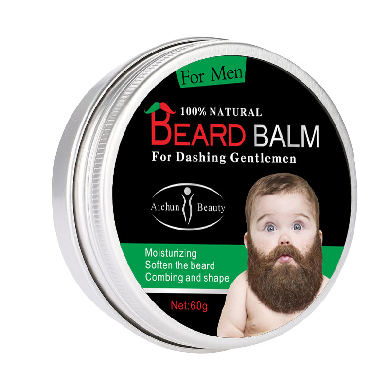NEW 100% Organic Natural Beard Care Wax Balm Men Beard Care Styling Moisturizing Effect Beard Conditioner 60g
