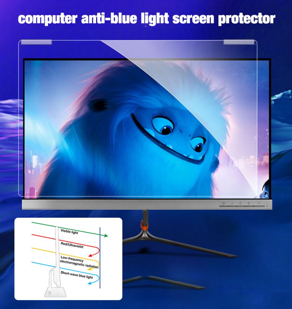 New 17-24 Inch Computer Screen Protector Blue Light Blocking Anti-Glare Anti-UV Eye Protection Filter Film For Laptop Desktop PC