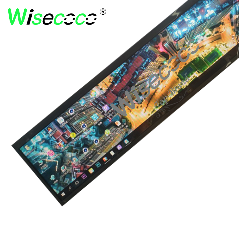 19 inch 1920x360 IPS 60Hz digital signage display stretch bar LCD for gaming console display and supermarket Shelf Screen