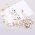 Wedding Headband Handmade Pearls Leaf Flower Bridal Headpieces Headwear Hair Accessory For Wedding Hair Decoration