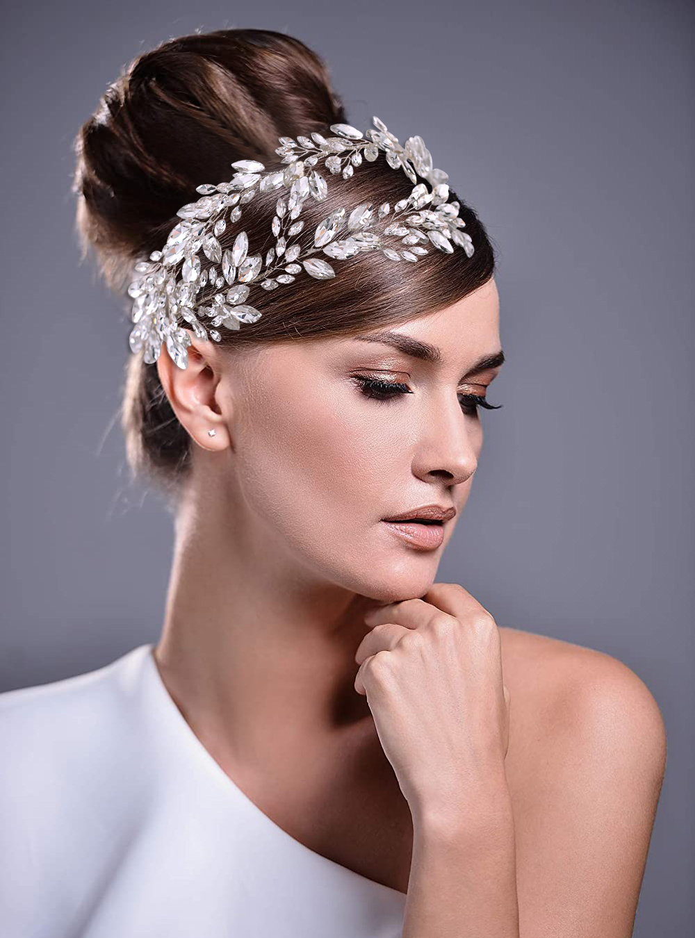 TOPQUEEN HP304 Stunning Rhinestone Bridal Headband High Quality Crystal Bridal Headpieces Forehead Bridal Headwear Bridal Tiara