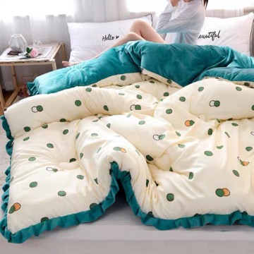 Super warm flannel quilt thickened in winter to keep warm in spring and autumn comforter cotton single student double blanket