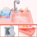Children Pretend Role Play Color Changing Kitchen Toy Heat Sensitive Thermochromic Dishwash Wash Sink Kid Educational Toy M50#