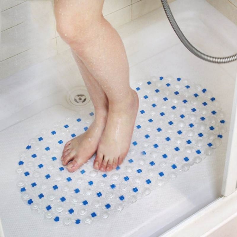 Tub Bath Shower New 68x38cm Tub Clear Bubble Mat Safety Anti-slip PVC Floor Mat Rug