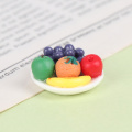 1:12 Miniature Food Fresh Fruit Platter Grape Pear Orange Peach White Dish Dollhouse Kitchen Accessories