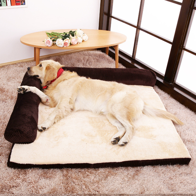Luxury Large Dog Bed Sofa Dog Cat Pet Cushion For Big Dogs Washable Nest Cat Teddy Puppy Mat Kennel Square Pillow Pet House