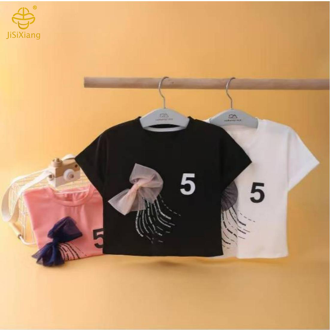 Cute Cartoon Love Letter Printed Short sleeved T-shirt