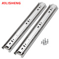 AOLISHENG Soft Close Drawer Slide Rail 10-24 Inch Three Fold Full Extended Ball Bearing Guide