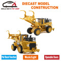 Diecast Asphalt Compactor Scale Model, Mini Road Roller, Smooth Drum Roller, Metal Toy Cars With Pull Back Function/Music/Light