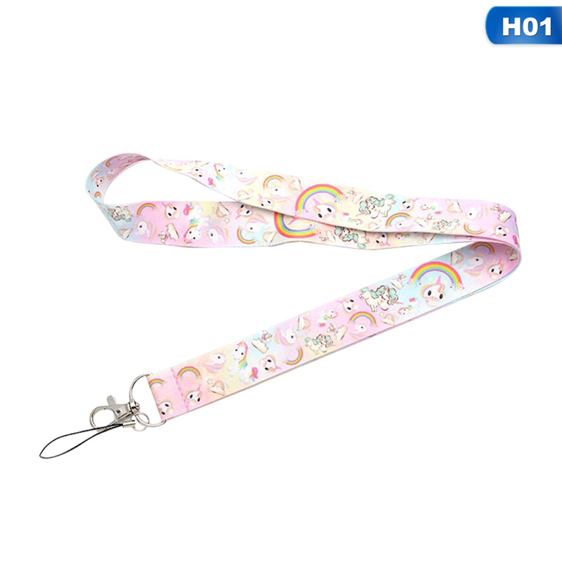 Fashion Unicorn Neck Strap pop Cartoon Lanyards for keys ID Card Gym Mobile Phone Straps USB badge holder DIY Hang Rope