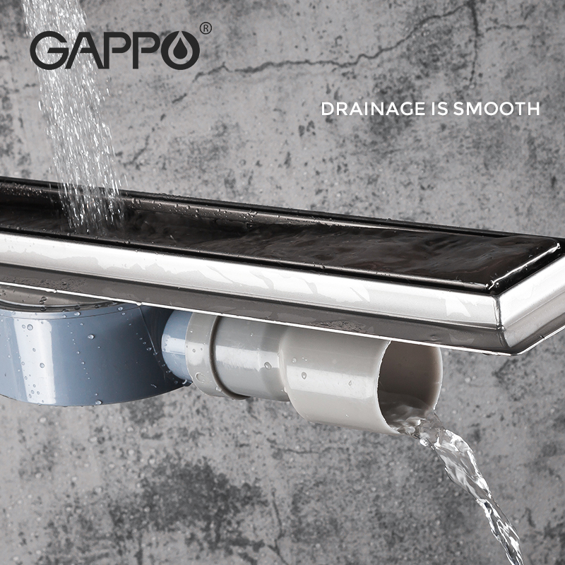 GAPPO Shower Floor drain 304 stainless steel shower floor drain long Linear drainage drain for hotel bathroom kitchen frool