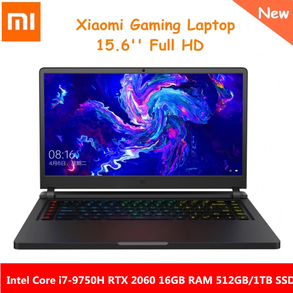 Original 2019 Xiaomi Mi Gaming Laptop Windows 10 Intel Core i7-9750H RTX 2060 16GB RAM 512GB/1TB SSD HDMI Notebook PC Bluetooth