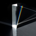 Triangular BK7 Optical Prisms Glass Physics Teaching Refracted Light Spectrum Children Students Present 25x25x80mm