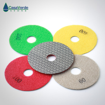 Free shipping 4 inch electroplated polishing pads dry and wet for grinding granite abrasive pads