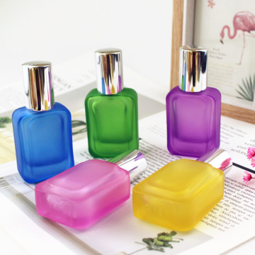 10PCS Colorful 30ml Glass Perfume Bottle With Sprayer Mini Refillable Empty Travel Spray Bottle Cosmetic Container