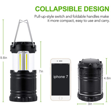 3*COB LED Camping Lamp Mini Portable AA Battery 350 Lumens Hanging Tent Lantern Outdoor Waterproof Handle Light Led Table Lamp