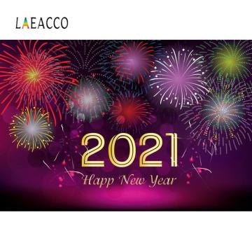 Photo Background Colorful Firework Firecracker Happy New Year Of 2021 Party Child Portrait Photo Backdrop Photocall Photo Studio