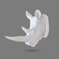 Home Statue Decoration Accessories Abstract Rhino Head Sculpture Wedding Chrismas Wall Decor Handmade Resin Art Craft Artware