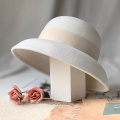 2020 New Formal Hats Winter Pure 100% Wool Felt Bowknow Fedora Hat White Cap Wool Mother Gift Lady Top Grade Wedding Banquet