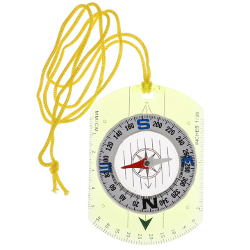 1 Piece Outdoor Camping Directional Cross-country Race Hiking Special Compass Baseplate Ruler Map Scale Compass Night Bussola