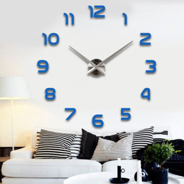 Silver needle and clock dial mirror sticker DIY wall clocks home decoration wall clock meetting room wall clock