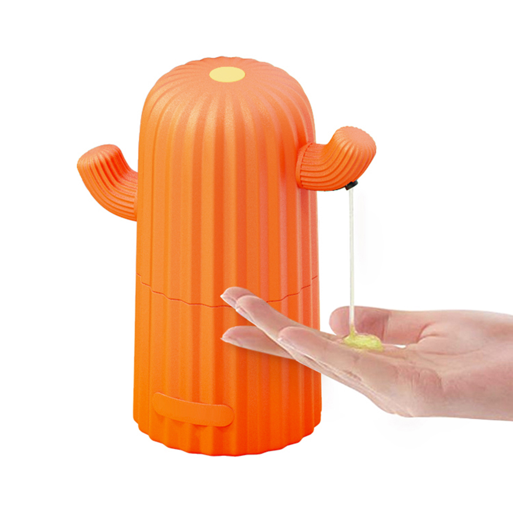 Creative Cactus Shape Non-Contact Smart Soap Dispenser Kitchen Bathroom Automatic Induction Foaming Hand Washing Container