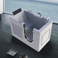 Low Bath With Shower Multipurpose Small Deep Bathtub With Seat