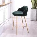 Bar stool light luxury simple fabric soft bag bar chair high stool American restaurant front desk bar chair back
