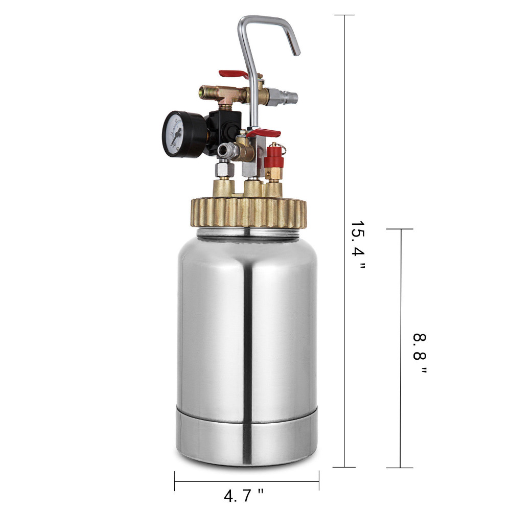 2 liters 0.5 Gallon Colorful Paint Water-in-water Spray Gun Marble Paint Latex paint stone paint Pressure tank ejection gun