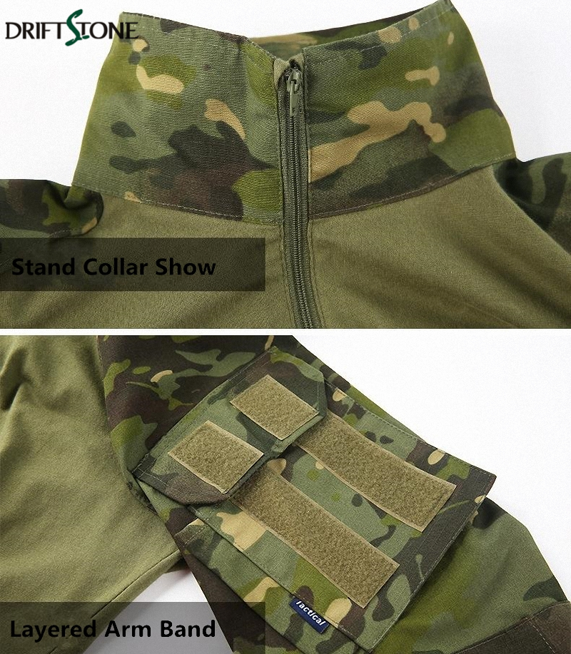 Camouflage BDU Army Combat Suit Men Tactical Military Uniform Clothing Sets Waterproof Cargo Pants Long Sleeve T-shirts