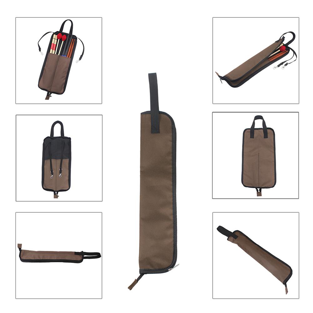 SLADE Durable Drum Stick Bag Waterproof Oxford Cloth Drumsticks Bag Carrying Case with Hand Strap Portable Drummer Accessories