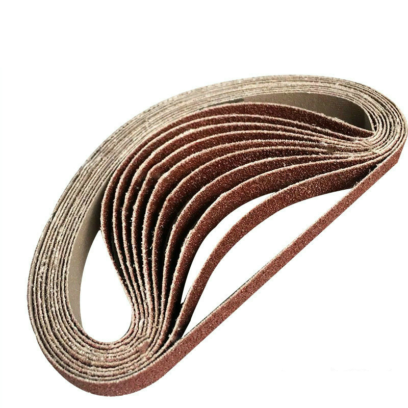 10 Pack 330*10mm 520*20mm Brown Alumina Sanding Belts 60-1000 Grit Grinding and Polishing Replacement For Angle Grinder Machin