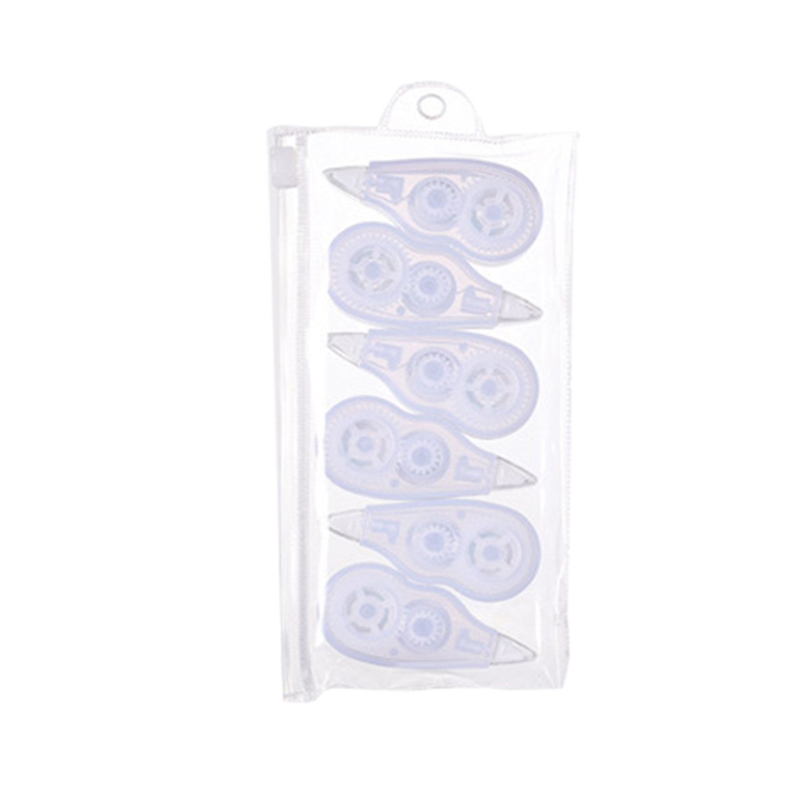 6pcs Mini Correct Correction Tape White Translucent Dispenser Assorted Colors Easy to Use for Working Studying @M23