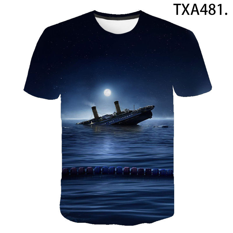 Titanic 3D Print T Shirt Men Women Children Summer Short Sleeve Love TV Titanic Fashion T-shirt Harajuku Boy Girl Cool Tops Tee