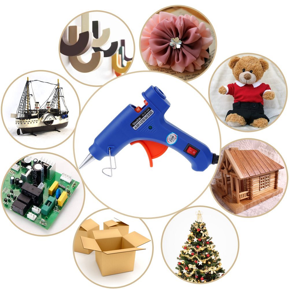 20W Hot Melt Glue Gun with 30pcs 7mm*200mm Glue Stick Industrial Mini Guns Thermo Electric Heat Temperature Tool