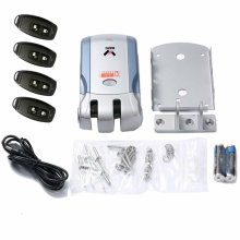 WAFU Wireless Remote Control Electronic Lock Invisible Keyless Entry Door Lock with 4 Remote Controllers Electric Lock 433mhz